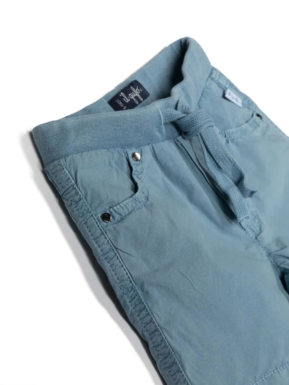 Il Gufo Drawstring Fastening Shorts In Blue