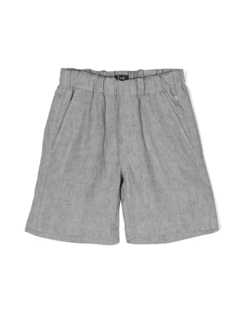 Il Gufo mélange-effect linen shorts