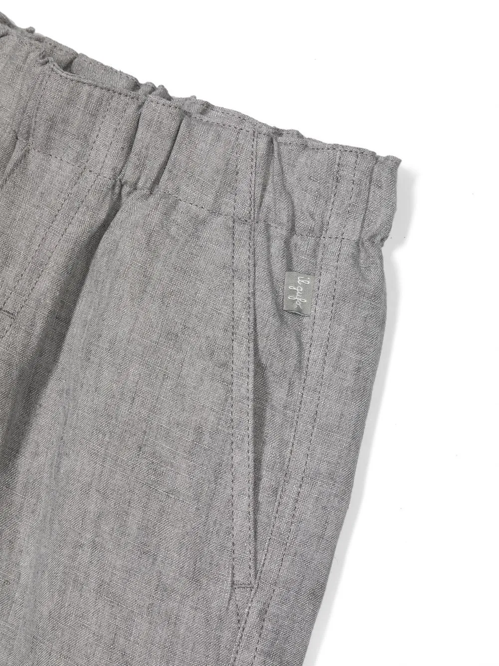  Il Gufo Mélange-effect Linen Shorts - Grey 