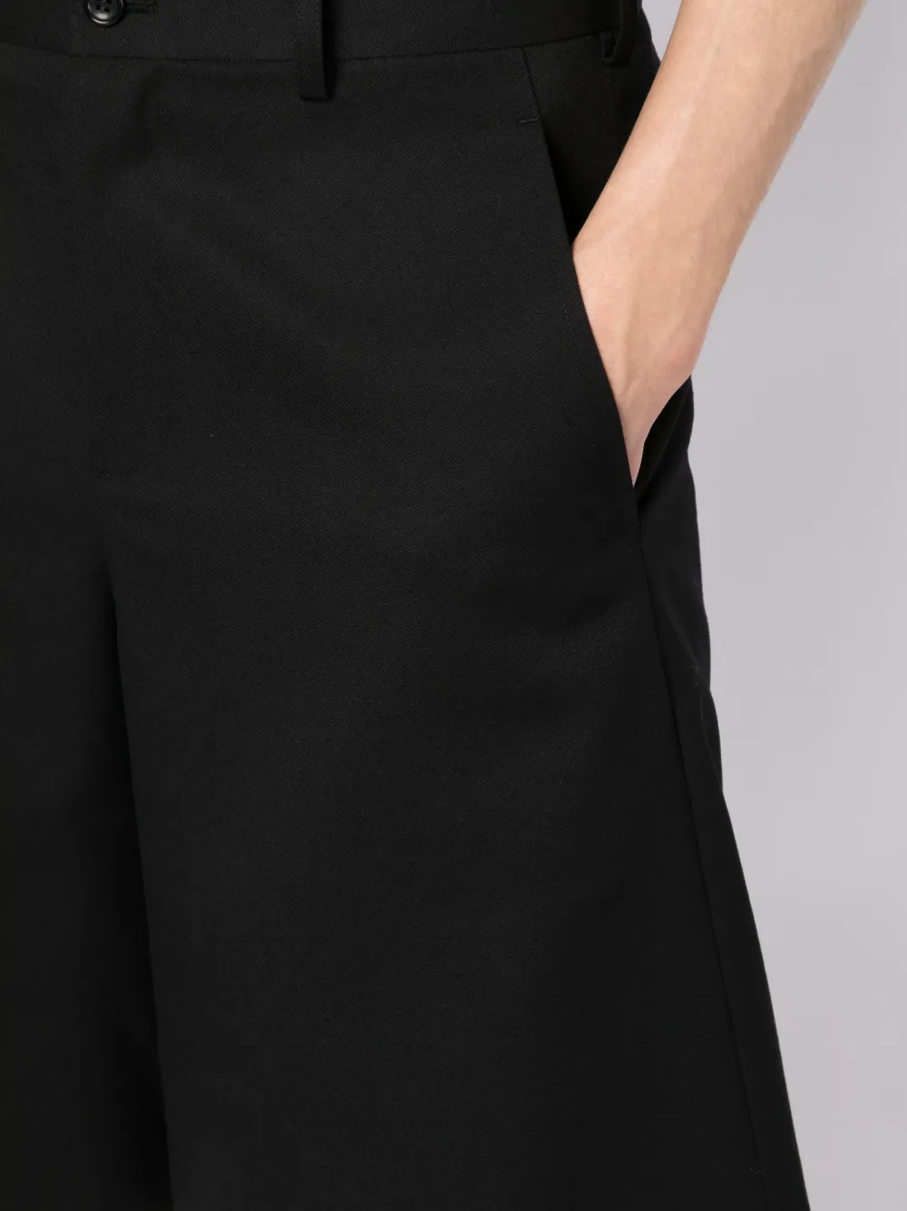 Black Comme Des Garçons kneelength Tailored Shorts Farfetch