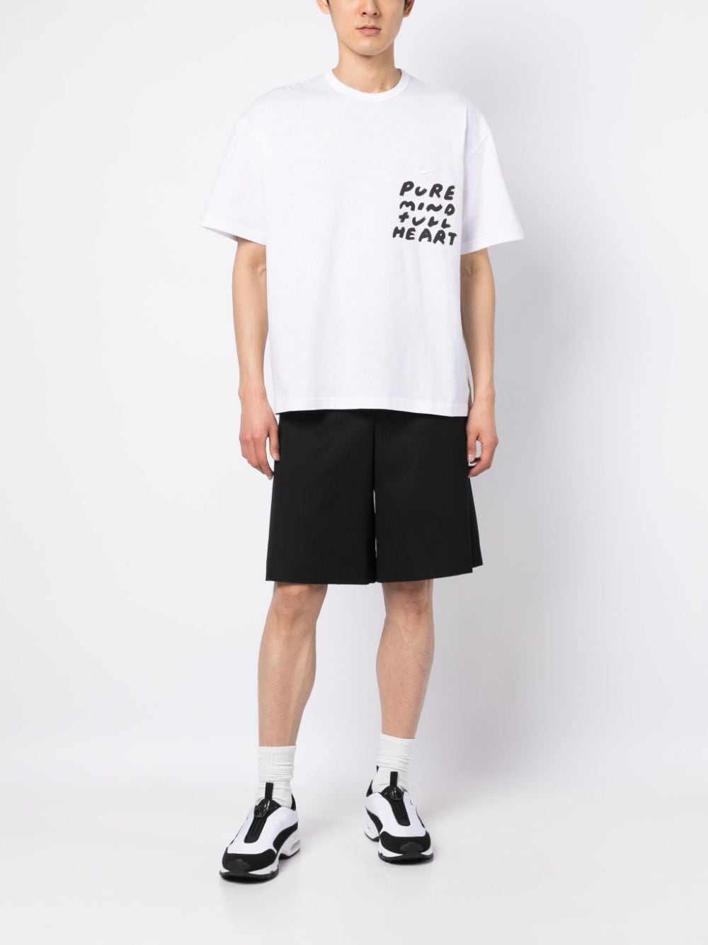 Shop Black Comme Des Garçons Graphic-print Cotton T-shirt In White