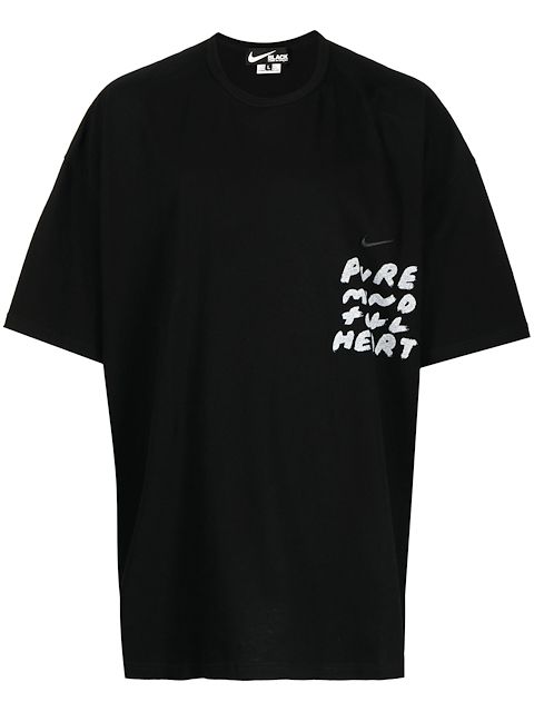 Black Comme Des Garçons graphic-print cotton T-shirt