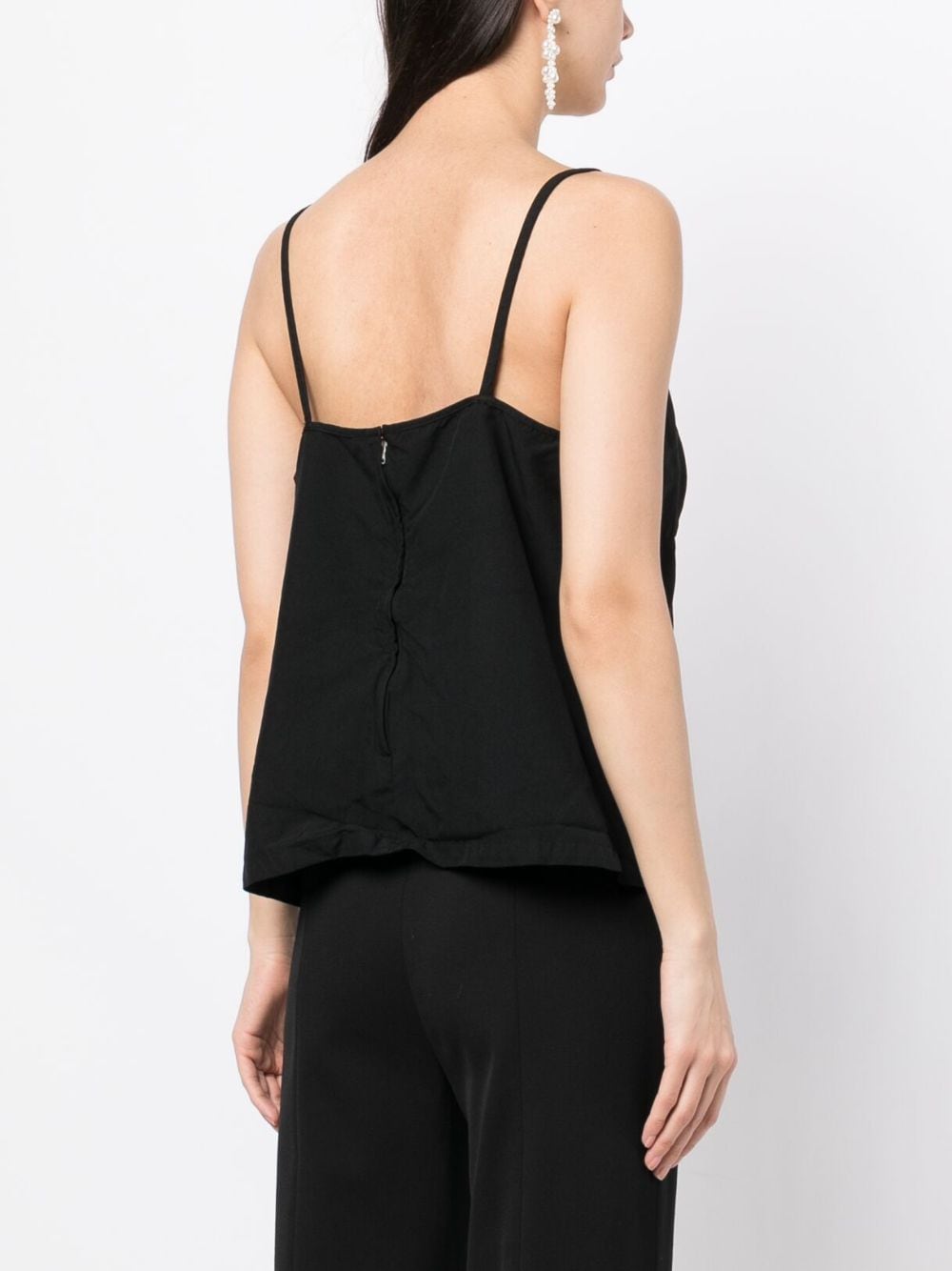 Shop Comme Des Garçons Comme Des Garçons V-neck Camisole Top In Schwarz