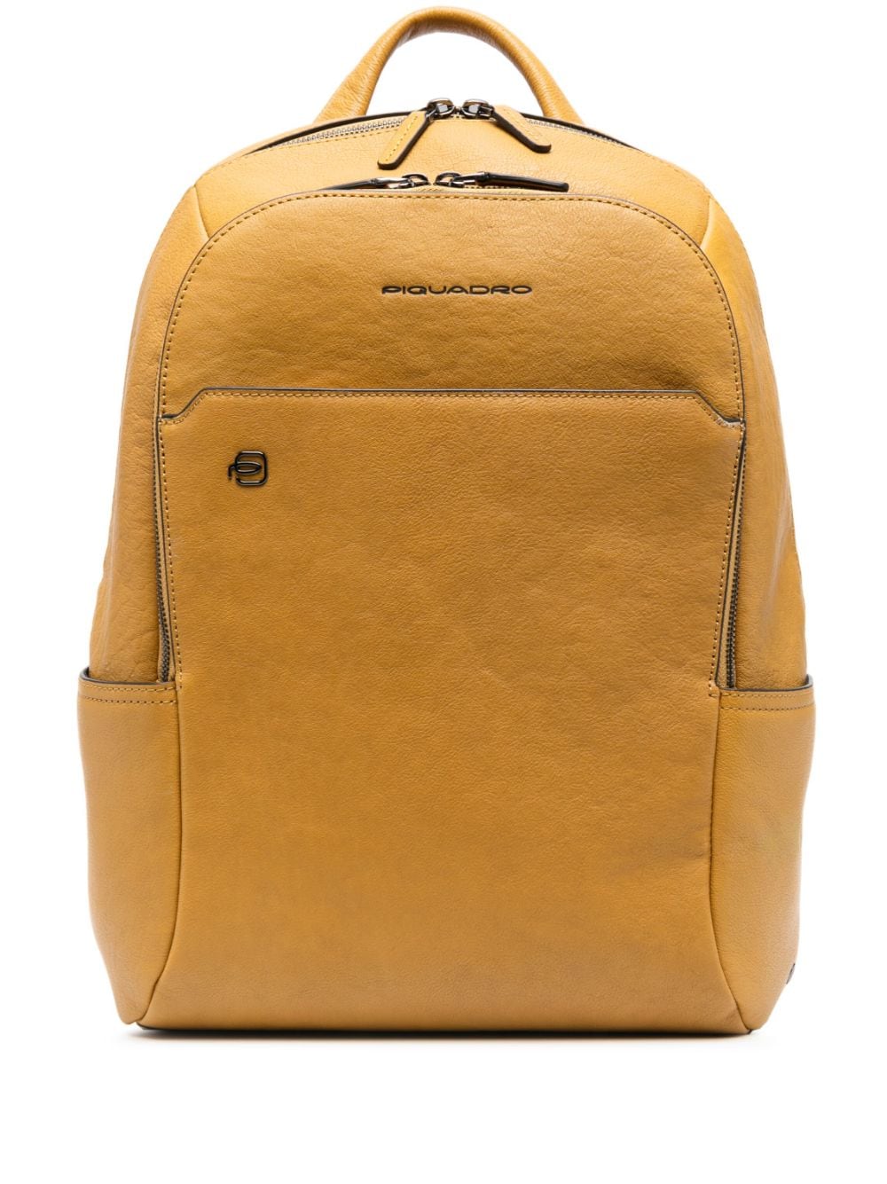 PIQUADRO logo-detail Leather Backpack - Farfetch