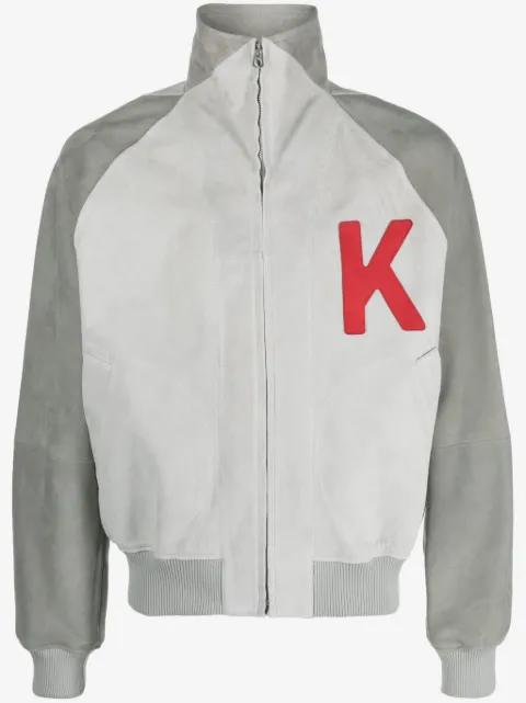 Kenzo colour-block logo-print bomber jacket
