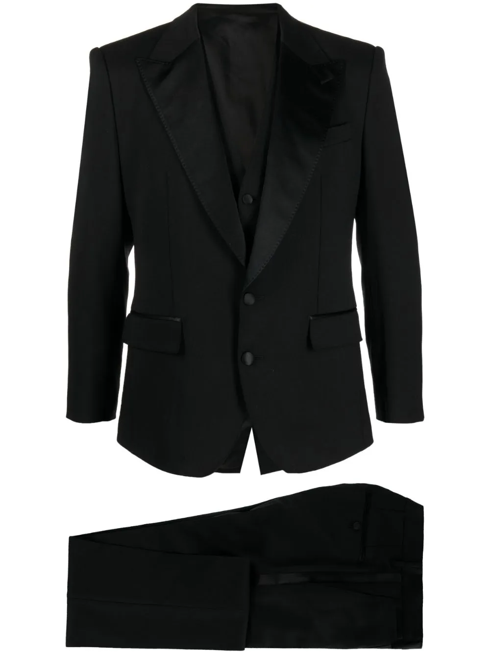 Dolce & Gabbana Black Three-piece Suit In Black