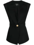 Balmain sleeveless single-breasted jacket - Black