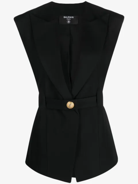 Balmain veste boutonnée à design sans manches
