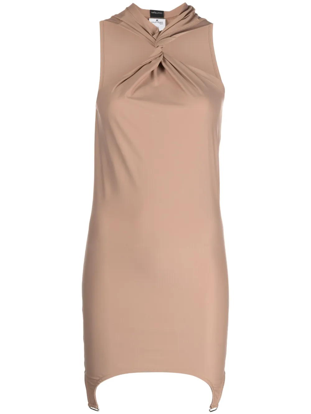 Courrèges twist-detailing suspender mini dress | Neutrals | Image 1