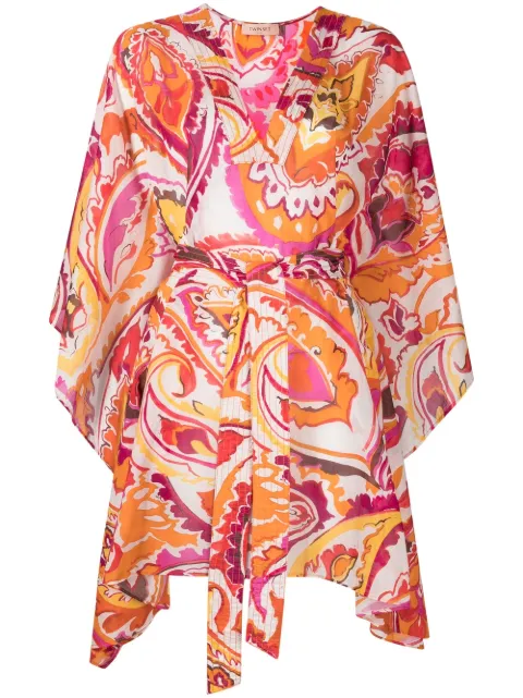 TWINSET floral-print belted-waist dress