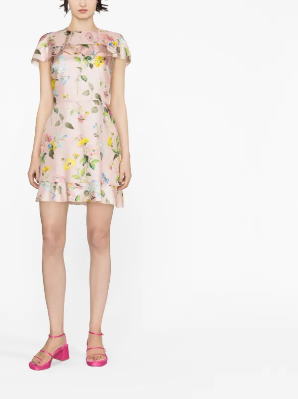 RED Valentino New Rose Print Minidress - Farfetch