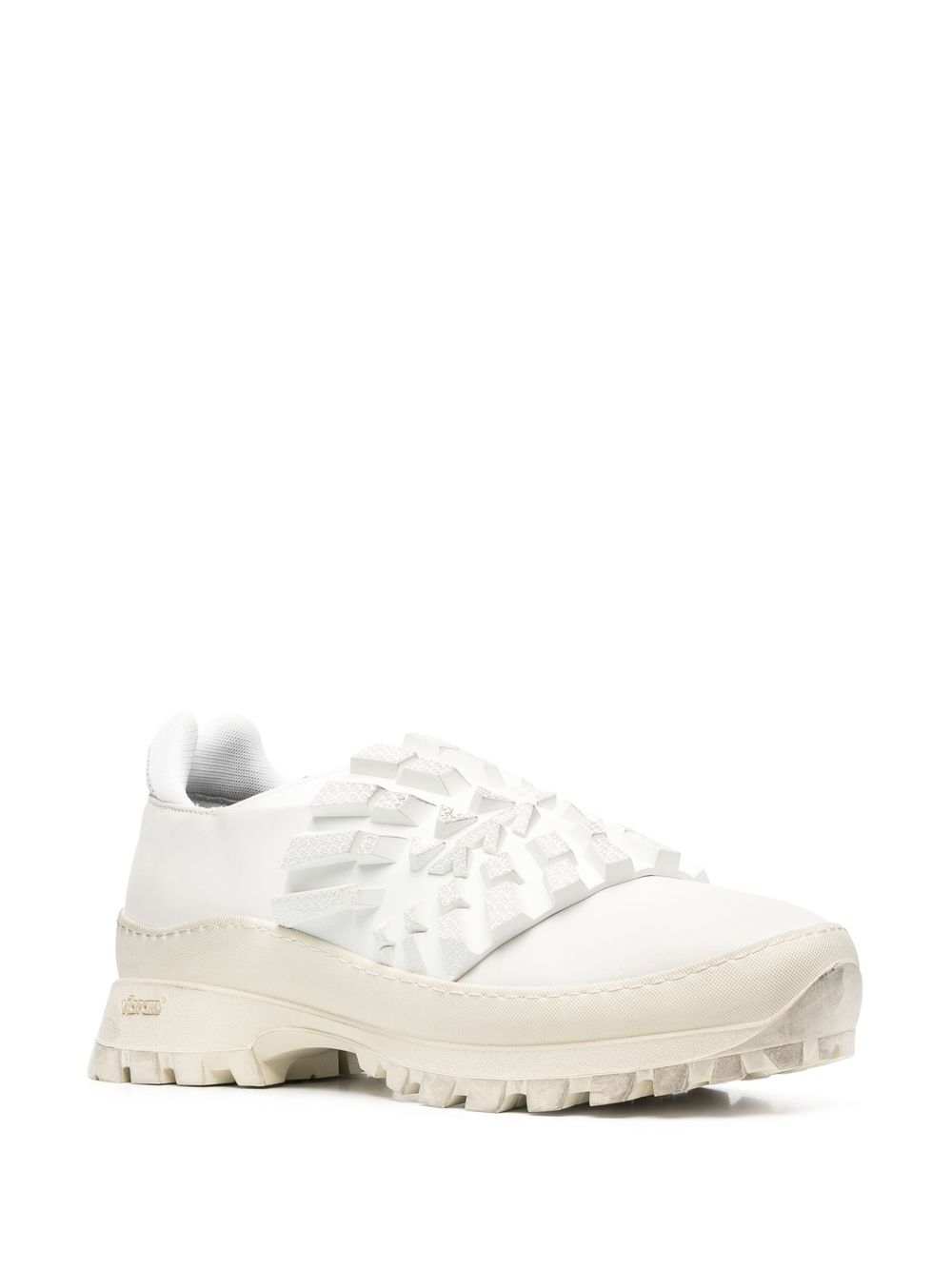 Shop 424 Distressed Chunky Sneakers In White