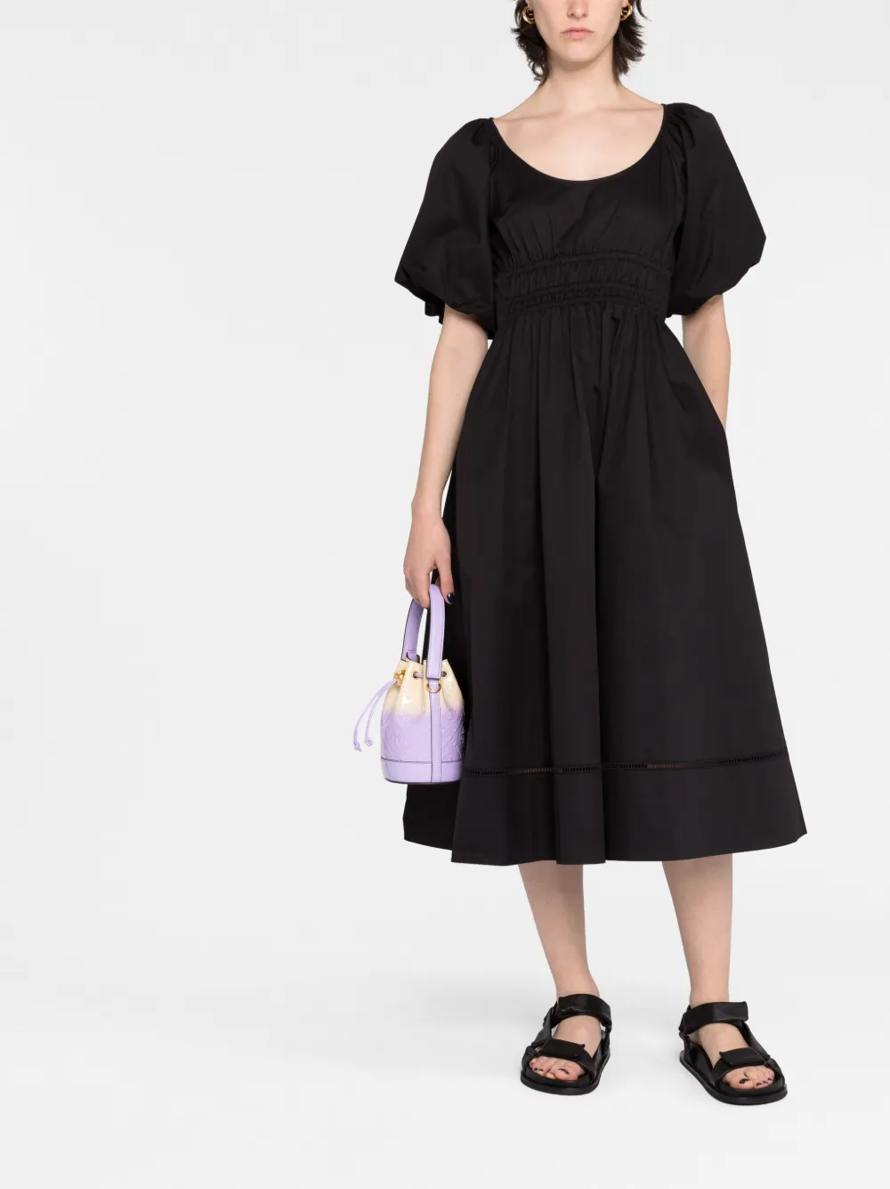 Tory Burch Jurk met pofmouwen - Zwart
