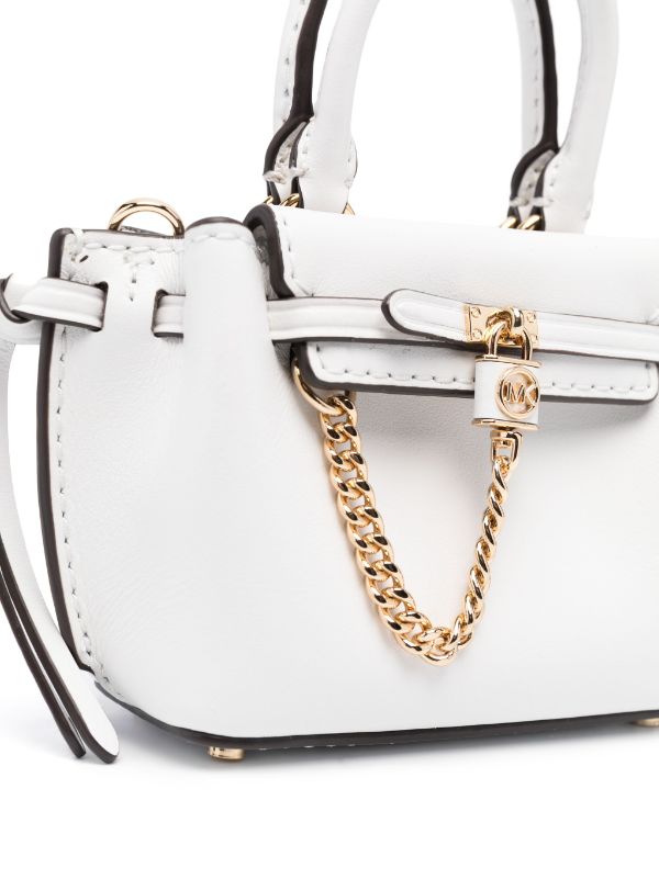 White Leather Mini Crossbody Bag