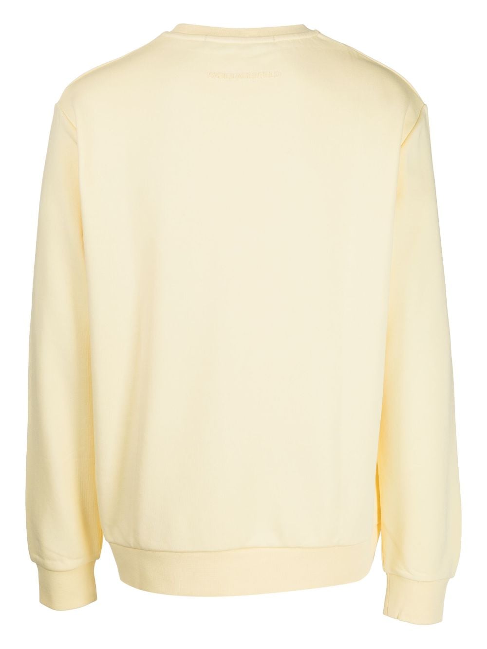 Shop Karl Lagerfeld Debossed-logo Sweatshirt In Yellow