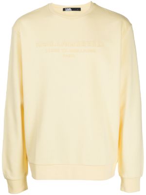 Pastel yellow outlet crew neck sweatshirt