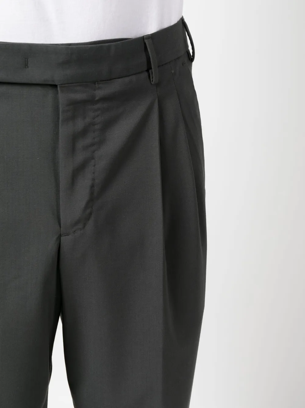 Pt Torino Pleat-detail Tailored Trousers In Grey
