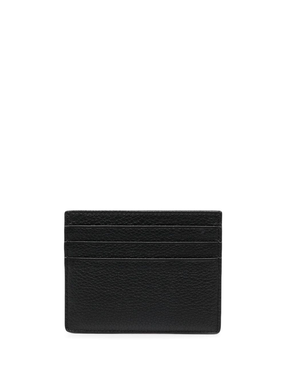 Shop Fendi Embossed-logo Cardholder In Black