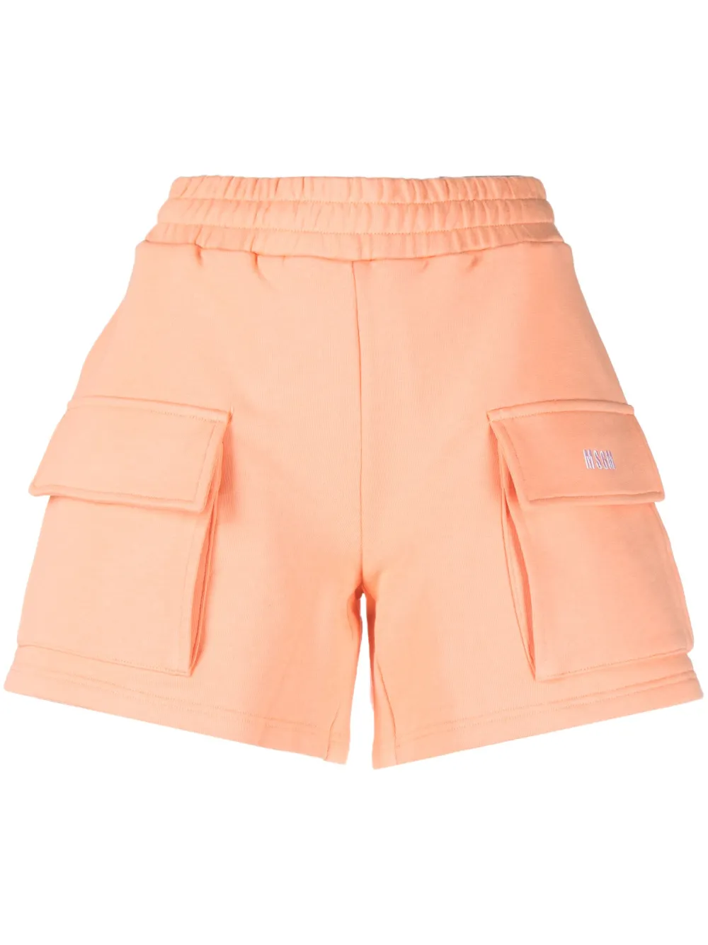 Msgm Mini Jersey-shorts In Orange