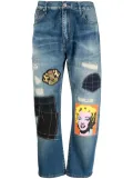 Junya Watanabe MAN Patchwork cropped jeans - Blue