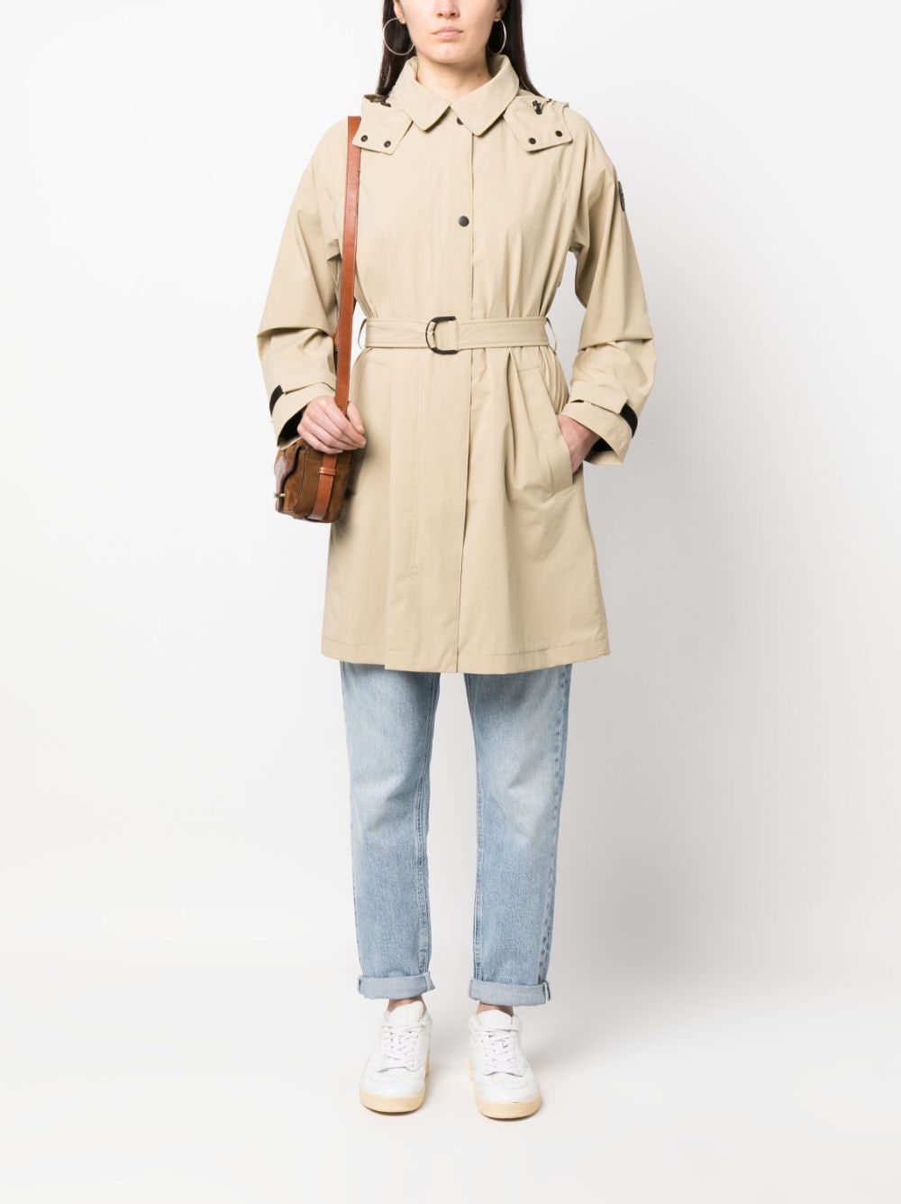 Woolrich Trenchcoat met capuchon - Beige