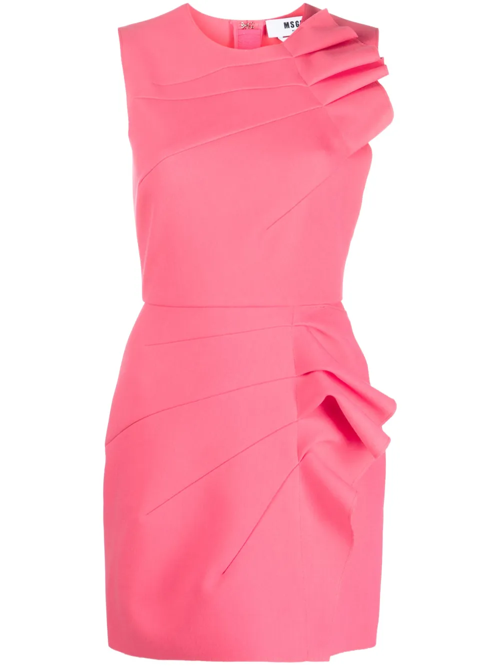 MSGM ruffle-detail sleeveless mini dress - Pink