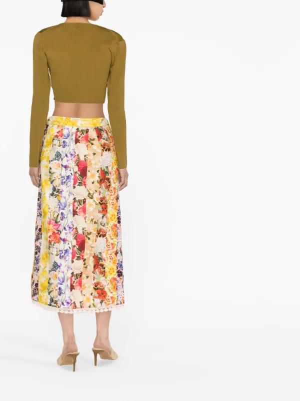 ZIMMERMANN Wonderland floral-print Wrap Skirt - Farfetch