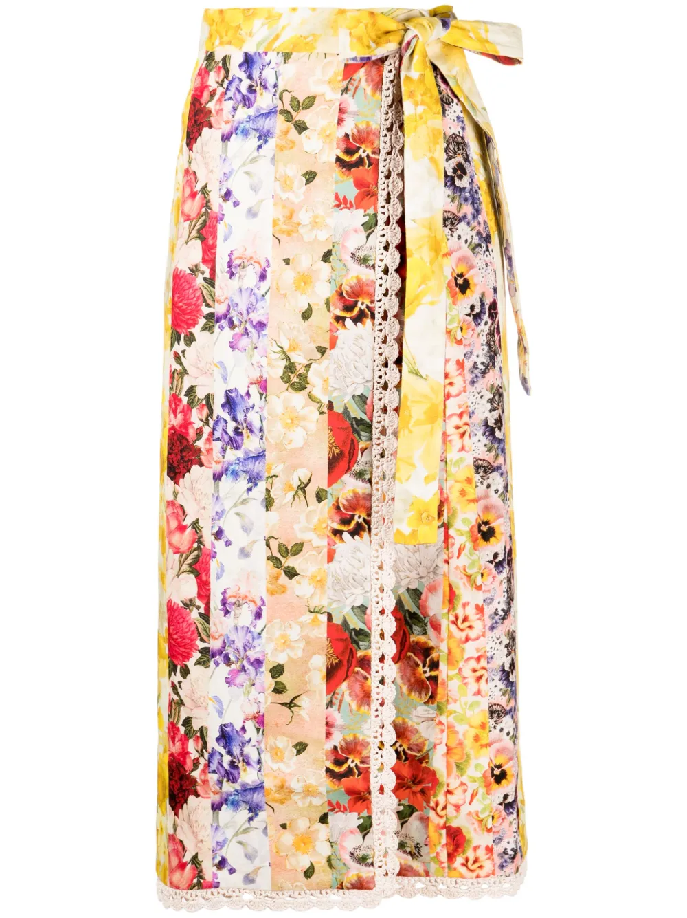 ZIMMERMANN WONDERLAND FLORAL-PRINT WRAP SKIRT