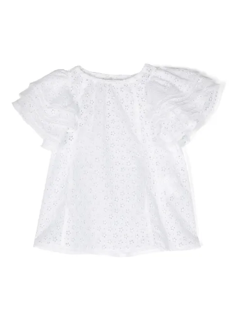 Philosophy Di Lorenzo Serafini Kids short-sleeve ruffled blouse