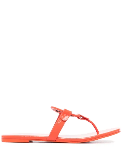 Tory Burch logo-patch detail slides