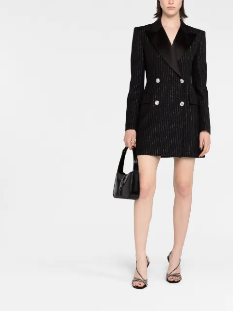 Alessandra Rich double-breasted pinstripe blazer dress FAB3218F3803 - 1