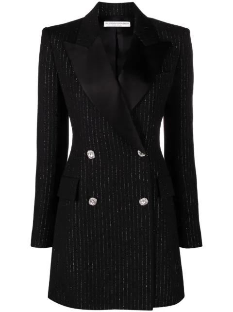 Alessandra Rich double-breasted pinstripe blazer dress FAB3218F3803 - 0