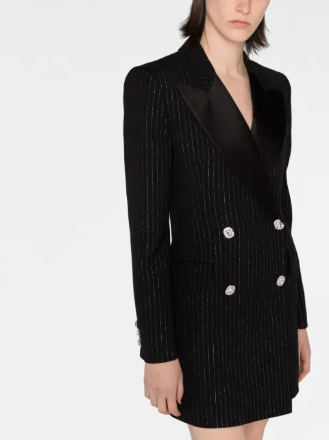 Alessandra Rich double-breasted pinstripe blazer dress FAB3218F3803 - 2