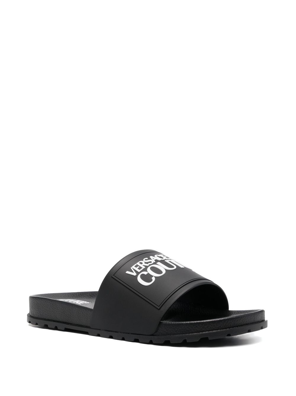 Versace Jeans Couture embossed-logo Rubber Slides - Farfetch