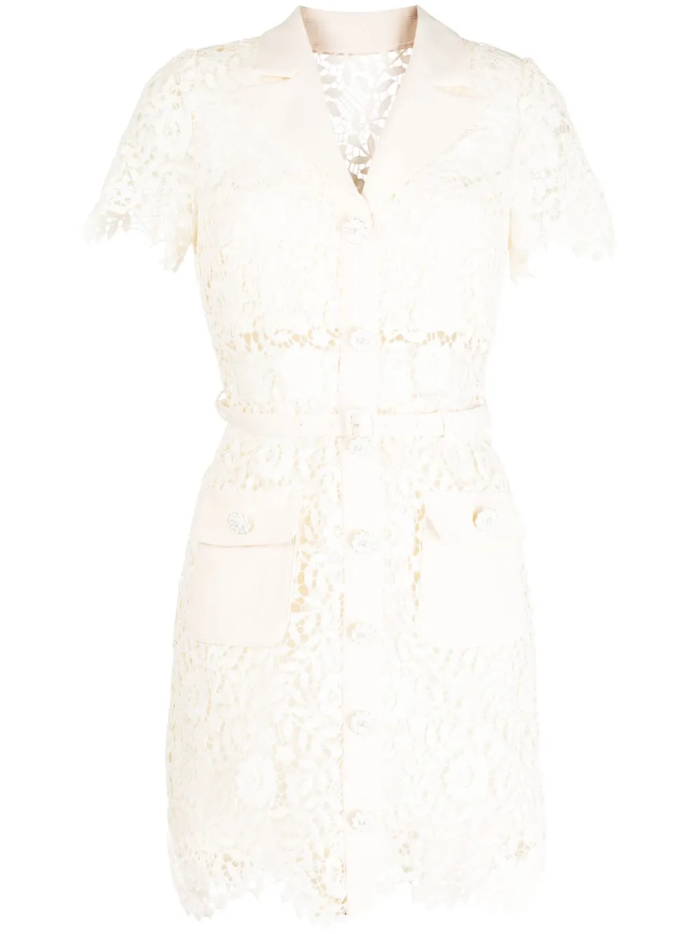 SELF-PORTRAIT FLORAL-LACE MINIDRESS