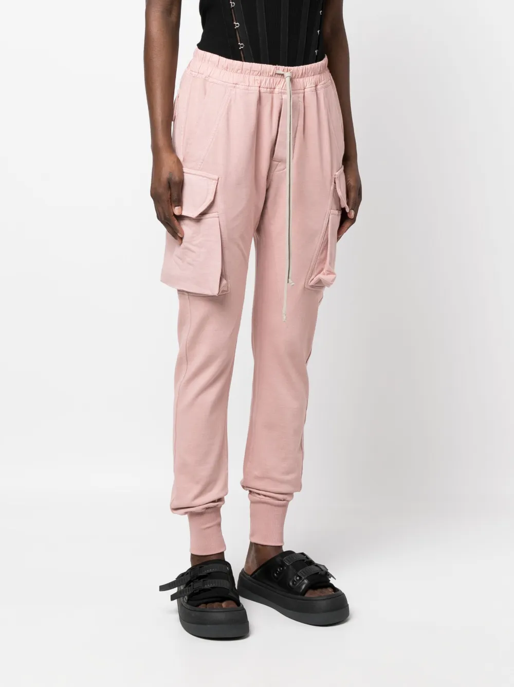Rick Owens Drkshdw Cotton Cargo Track Pants In Pink ModeSens