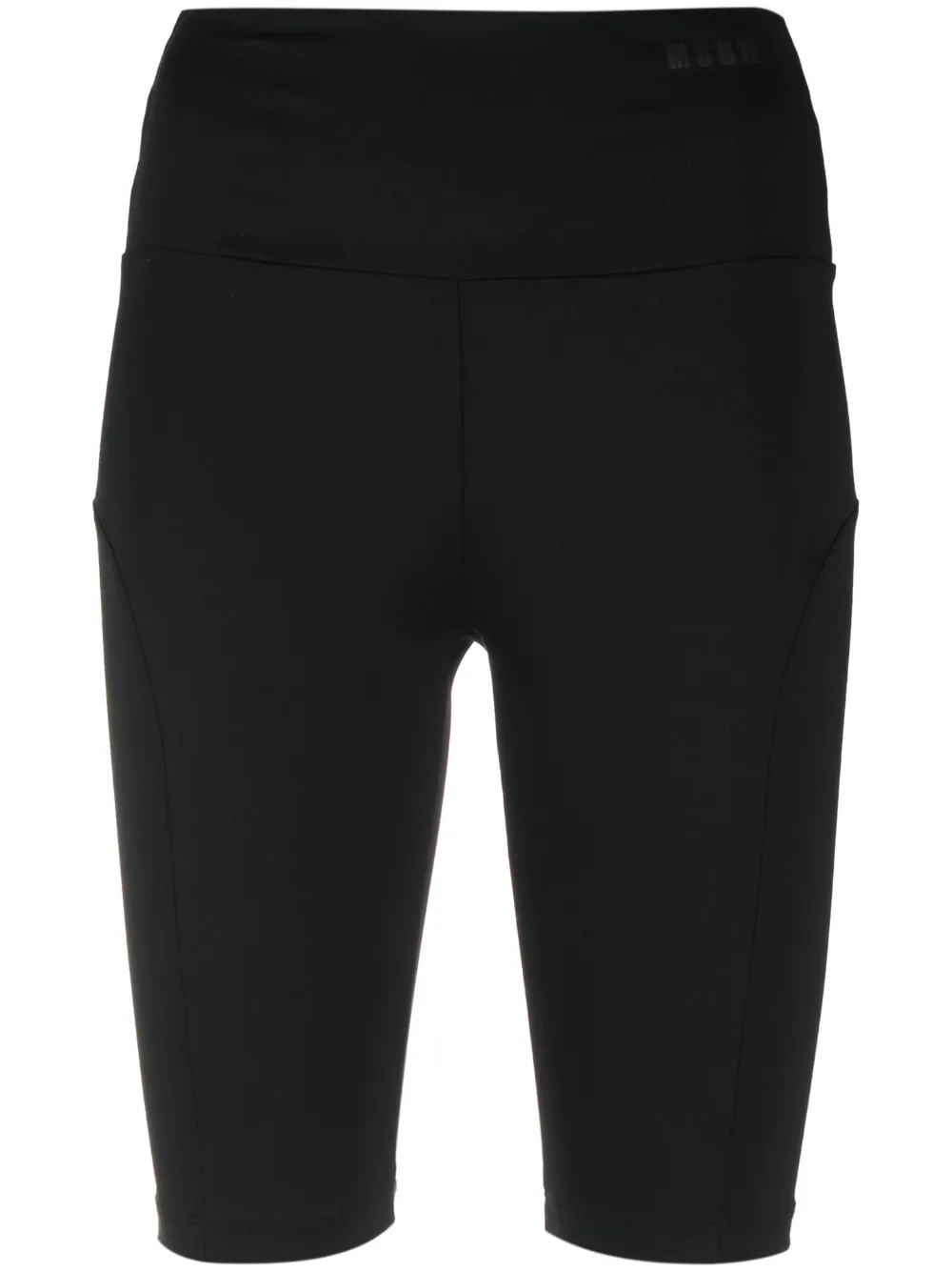 Msgm Shorts Mit Hohem Bund In Black