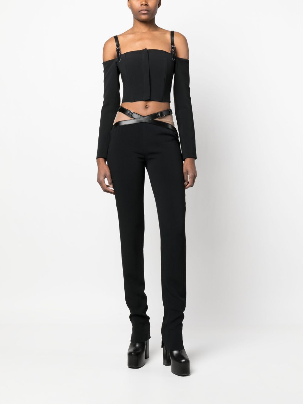 David Koma Straight broek - Zwart