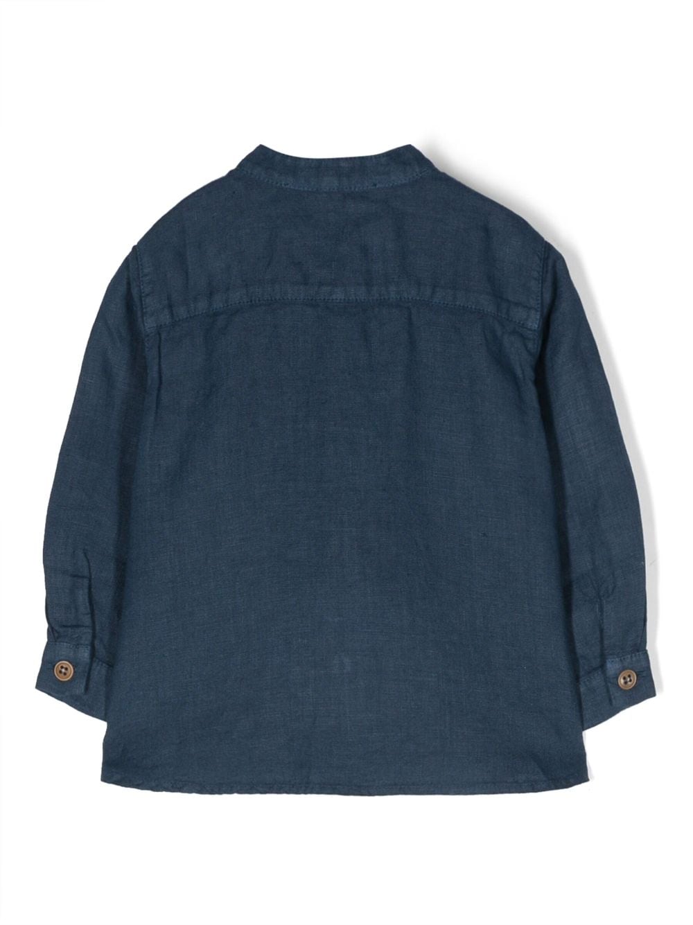 Zhoe & Tobiah long-sleeve buttoned linen shirt - Blauw