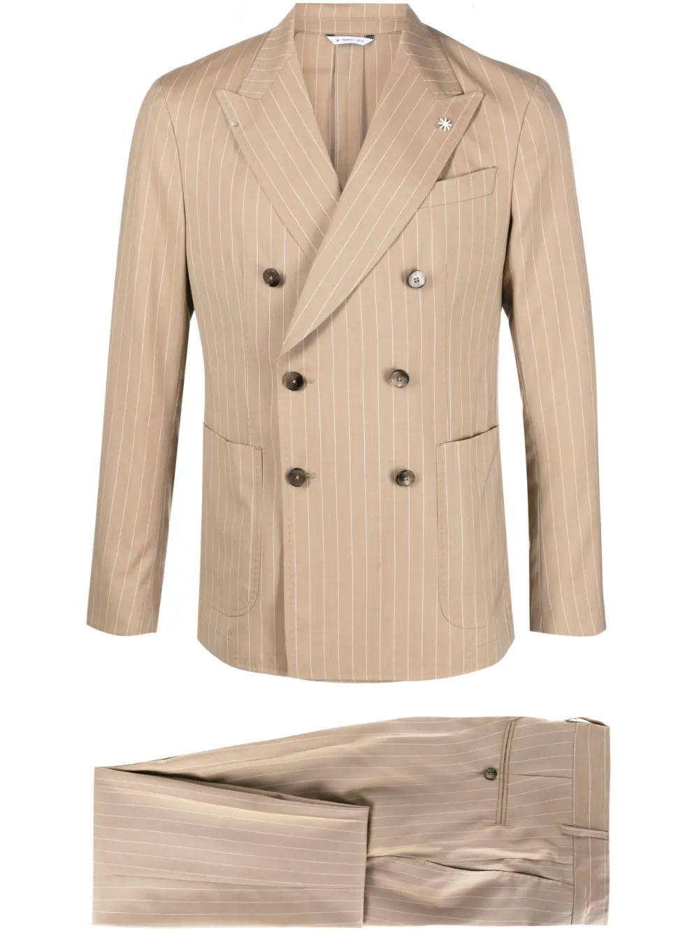 Manuel Ritz double-breasted pinstripe suit
