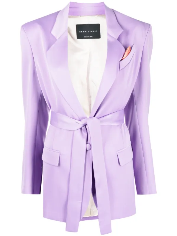 Purple long blazer best sale