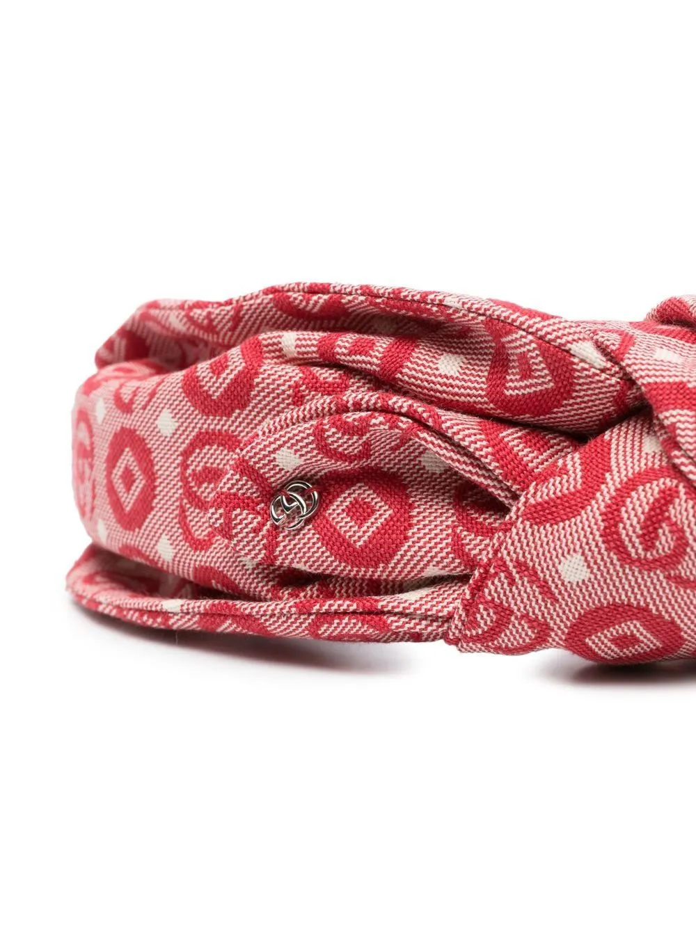 Shop Gucci Interlocking G Logo Headband In Red