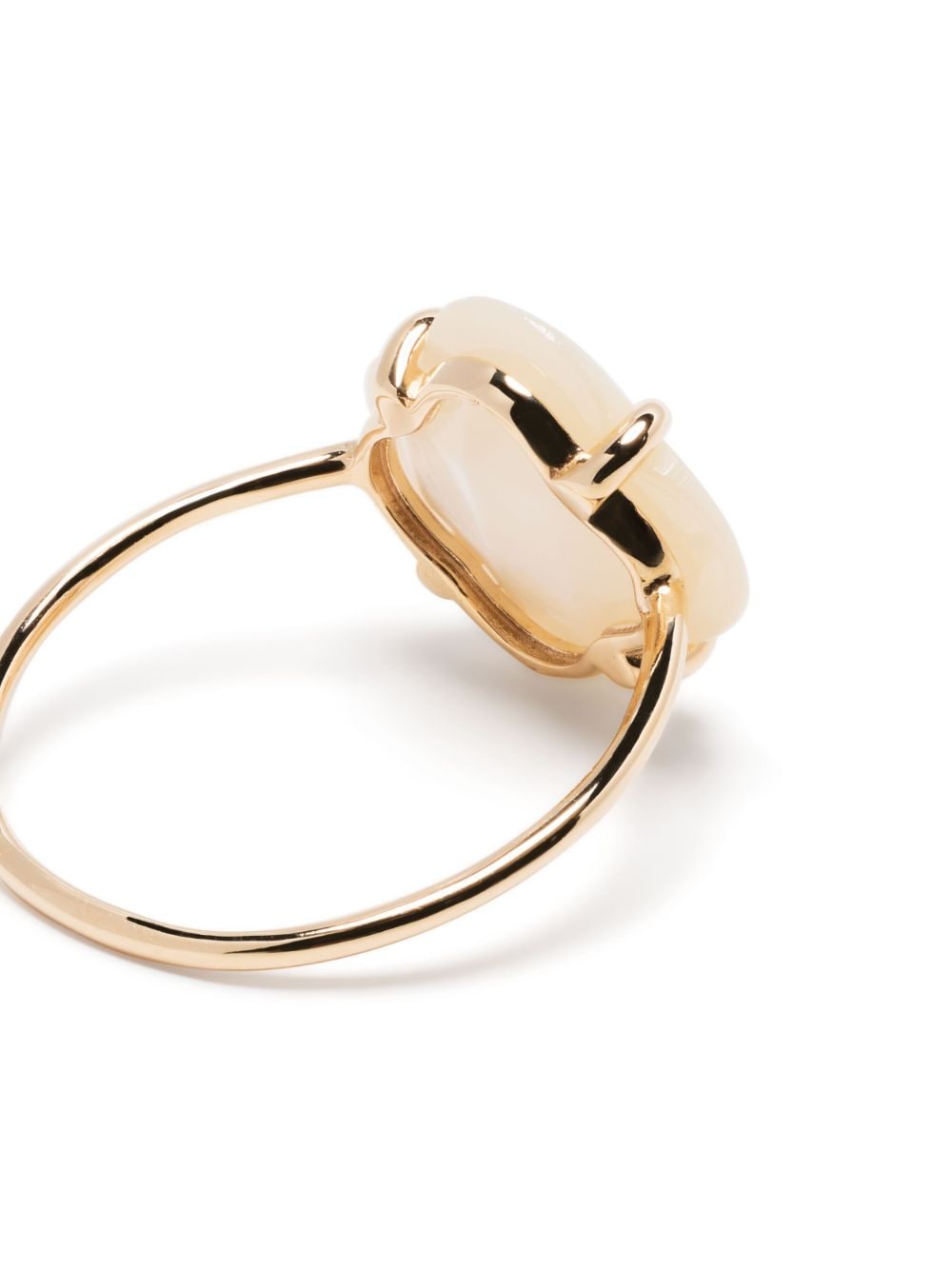 Shop Morganne Bello 18kt Yellow Gold Clover Mother-of-pearl Ring