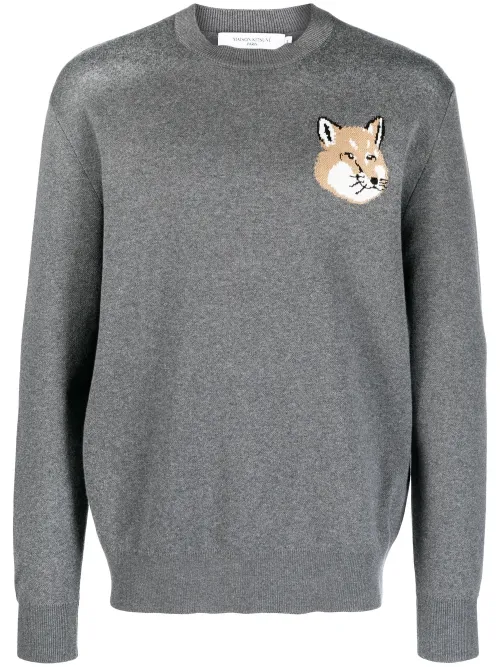 Pull en coton à motif Fox - Maison Kitsuné - Modalova