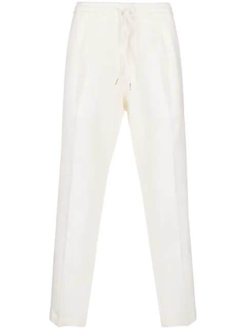 drawstring-waist cropped trousers