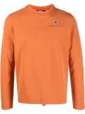 K-Way R&D logo-patch crew-neck sweatshirt - Orange