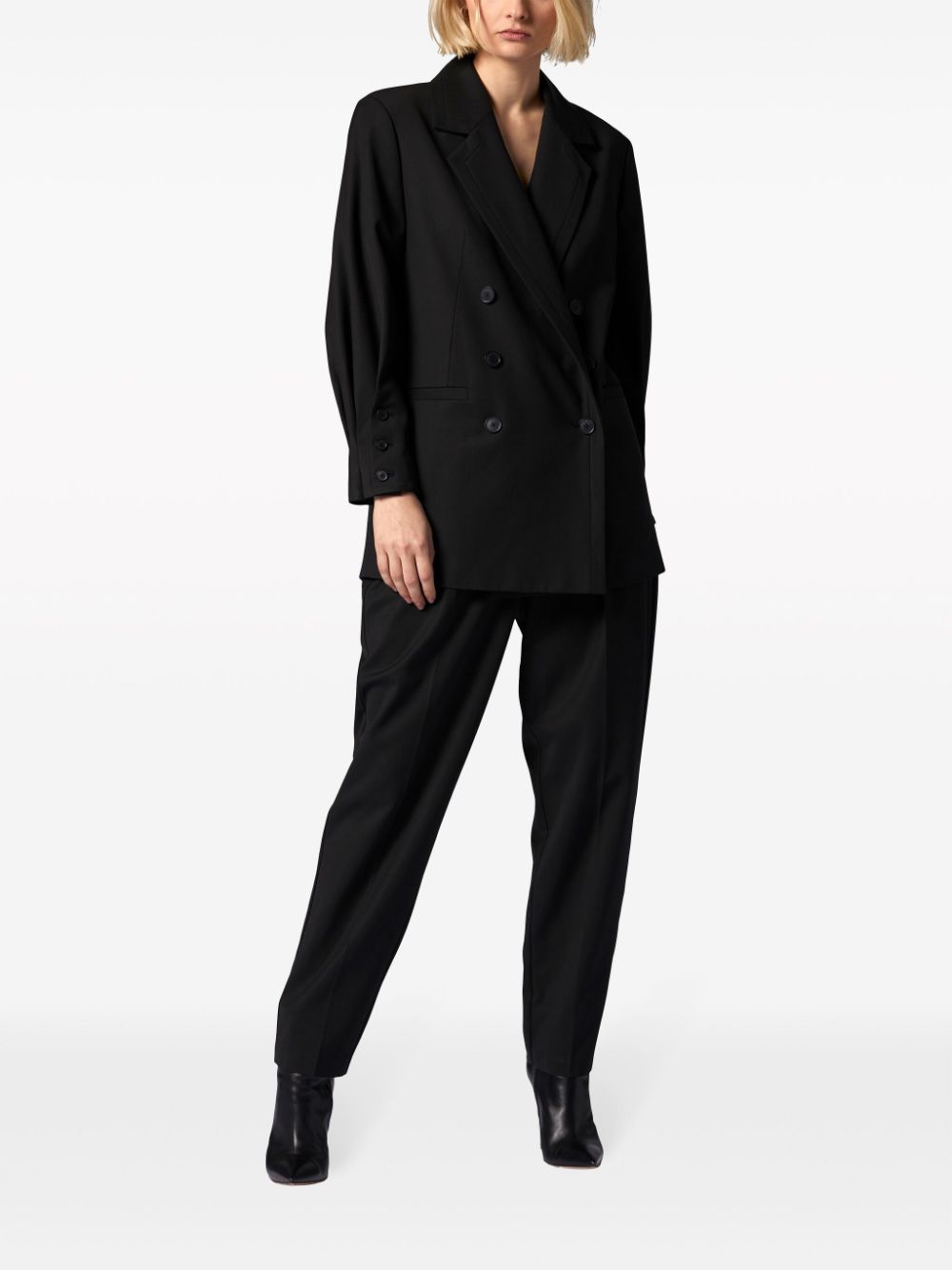 Equipment notched-lapels double-breasted blazer - Zwart