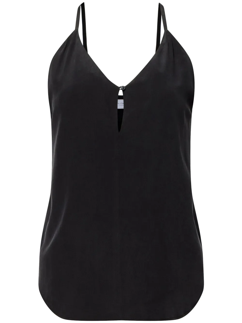 Equipment cut-out detailing silk top