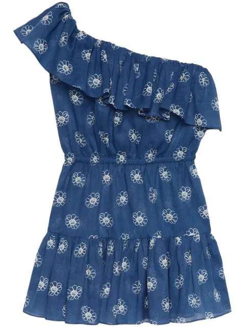 Gucci daisy-print one-shoulder dress