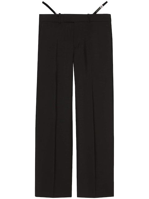 Gucci side-strap wool trousers